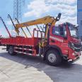 Dongfeng DV3 single bridge truck mounted crane, 8-ton dump crane, XCMG 8-ton truck mounted lifting and transportation vehicle