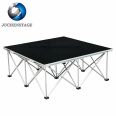 Juchen foldable aluminum alloy material suitable for outdoor performances, mesh stage, black