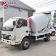 Mortar cement mixing tank truck, new machinery, customized version, 4-square medium and small Concrete mixer