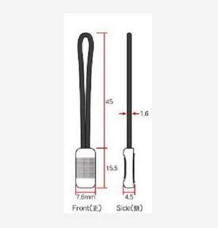 Zipper handle injection molding pull loop, climbing rope handle TPU95 degree tensile force greater than 10KG