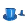 BS EN12842 standard ductile iron fittings for PVC pipes with cast ductile iron flanges