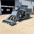 Cattle manure water cleaning and sweeping vehicle for cattle manure in the breeding farm. A 25 horsepower three wheeled manure transport vehicle is used to shovel cow manure