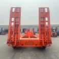 Hongsheng Manufacturing of 15.5-meter Special Equipment Transport Vehicle for Four Lines and Eight Bridges Low Plate Semitrailer