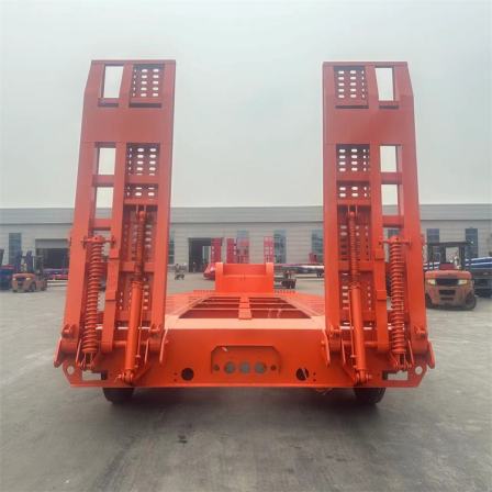 Hongsheng Manufacturing of 15.5-meter Special Equipment Transport Vehicle for Four Lines and Eight Bridges Low Plate Semitrailer