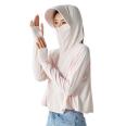 Jiaoxia Same Hooded Short Sun Protection Clothing for Women Lightweight and Breathable UPF50 Ice Silk Breathable UV Protection Skin Clothing