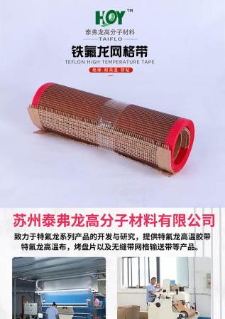 Corrosion resistant high-temperature mesh belt for drying machinery, Teflon high-temperature belt, Teflon mesh belt