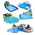 Outdoor Large Inflatable Water Park Equipment Deep Sea Submarine Rainbow Slide Adult and Children Mobile Swimming Pool Challenge