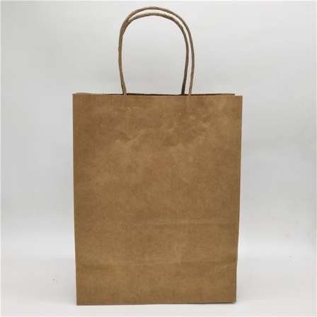 Customized square bottomed cowhide large capacity disposable takeaway portable packaging bag