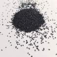 The manufacturer provides various specifications of black corundum abrasive for surface sandblasting, polishing, and rust removal using aluminum oxide powder