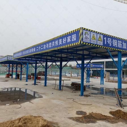 Steel processing shed, construction site safety passage, small machinery shed, double layer protective shed, assembled woodworking anti impact shed
