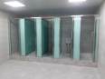 Public restroom partition, bathroom glass partition, shopping mall toilet door, customizable, easy to disassemble, and install