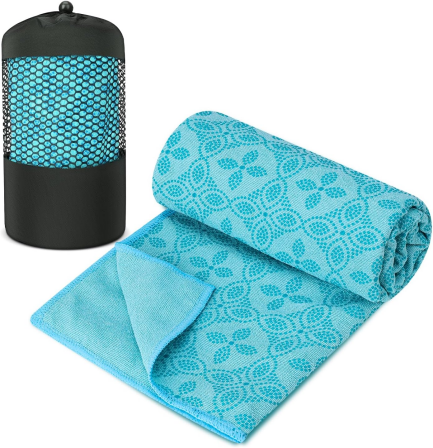 Yoga towel, hot yoga mat, towel that absorbs sweat and prevents slipping, suitable for hot yoga, yoga, Pilates, and exercise