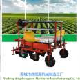 Four wheeled tractor driven chili seedling planter for greenhouse tomato seedling transplanter can increase ridging and film laying