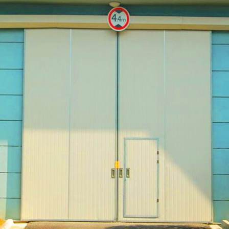 Color steel plate industrial flat door, manual and electric opening, good insulation and timely delivery
