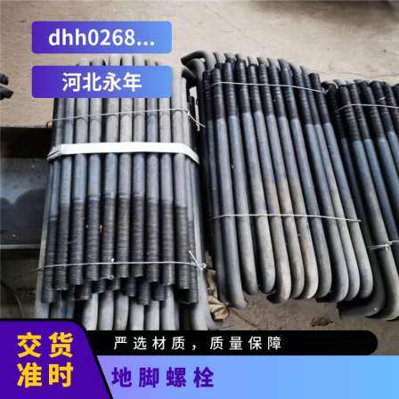 Zhizeng Steel Structure Anchor Bolt Street Lamp Embedded Ground Cage 9-shaped L-shaped m20 Source Manufacturer