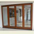 Teak aluminum clad wooden doors and windows, Tianjin aluminum wooden windows, customized with reasonable prices