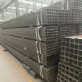 Lecong black square tube, square through circle, square through circle, galvanized, sandblasted, and painted 50 * 100 * 3.5 Q355