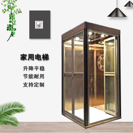 Duplex Home Elevator Brown Tempered Glass SHL-2303 Self built Villa Shanghe Long