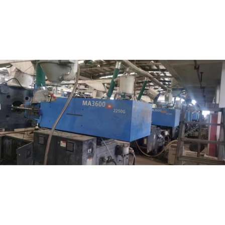 Used injection molding machine with a mold moving stroke of 700, screw speed of 185MPA, Haitian 360T