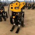 Vehicle mounted fixed hydraulic single cylinder grab 80 excavator wood grabbing and clamping machine