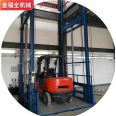 Design of a guide rail elevator with a capacity of 1-5 tons. Hydraulic lifting platform for a three story factory building. Freight elevator elevator