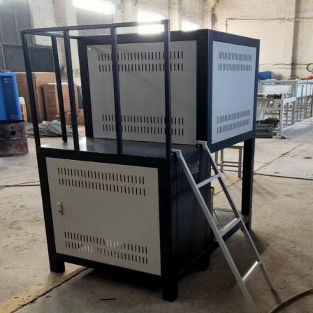 Small glass frit furnace with built-in crucible, glazed ceramic high-temperature melting furnace, automatic flow crucible, multiple specifications