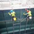 High altitude curtain wall cleaning, glass exterior wall cleaning, spider man high altitude operation professional cleaning company