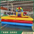 Tongcai inflatable three story pool square trampoline toy outdoor double layer ball pool mobile trampoline swimming pool