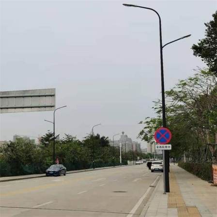 8 meter high dual arm municipal LED street light outdoor hot-dip galvanized solar lighting smart lamp pole Xinyonghong lighting