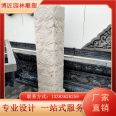 White Marble tied horse post is not easy to crack and deform, yard landscape, stone pillar, decoration, craftsman