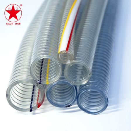 PVC steel wire reinforced hose, cold and frost resistant, vacuum transparent steel wire hose, avant-garde plastic