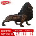 Copper Climbing Lion Cast Copper HSBC Lion Bronze Carved Animal Large European Western Bronze Lion Customized Tianshun