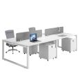 Office desk and chair combination, office workstation, computer desk for four or six people, office desk, screen, office furniture factory