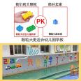 Wall building blocks, large particles, LEGO gear building blocks, kindergarten children's room, household toys, wall stickers