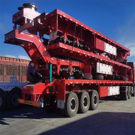 Zhongyuntong's 13 meter disheveled flatbed semi trailer exports to Inner Mongolia, with a trailer and trailer style
