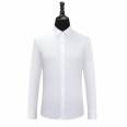 Solid color shirt, men's non ironing, elastic, breathable, business casual Korean version, slim fitting, inch size, professional wear, white shirt, men's long sleeves