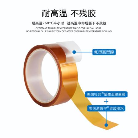 Industrial experts choose pi polyimide gold finger double-sided adhesive tape, gold brown double-sided adhesive tape