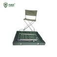 Command desk and chair (double person) with drawers, outdoor temporary command desk foldable and portable