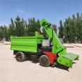 Large four wheeled cattle farm manure cleaning truck, dry and wet dual purpose automatic shovel manure machine, three wheeled diesel cow manure cleaning machine