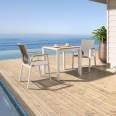 Outdoor Table and Chair Factory Gaoli Brand Outdoor Table and Chair Combination Modern Simple Villa Courtyard Aluminum Alloy Teak