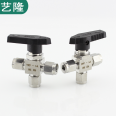 Imported from the United States, 304 stainless steel ferrule three-way ball valve, L-shaped switching valve, imitation of American ferrule connection