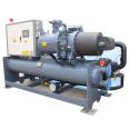 The screw chiller unit is sold as a direct cooling, anti-corrosion, and environmentally friendly full liquid ring stand