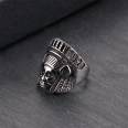 New Jewelry Titanium Steel Native American Figure Ring Aggressive Retro Punk Style Stainless Steel Skull Head Ring