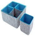 Multifunctional felt desktop organizing storage box, hot pressed integrated forming organizing basket