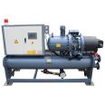 The screw chiller unit is sold as a direct cooling, anti-corrosion, and environmentally friendly full liquid ring stand