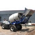 Cement mixer, diesel vertical self-propelled flat mouth mixer, automatic concrete loading and mixing equipment