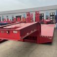 13.75 meter hook machine plate truck, large excavator, semi-trailer, hydraulic ladder transport vehicle