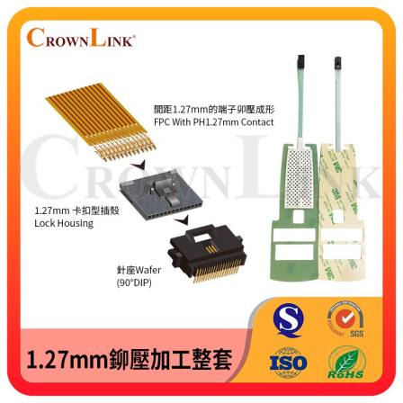 CROWNLINK quick connect 1.27 terminal FPC/FFC thin film switch riveting processing
