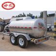 2.5 ton stainless steel mobile water supply vehicle Shenzeng mechanical liquid transport vehicle oil tank trailer