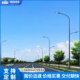 LED double arm street lamp, 8m, 9m, 10m, 12m, road, electricity, outdoor lighting, high and low arm double head road lamp pole